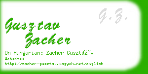 gusztav zacher business card